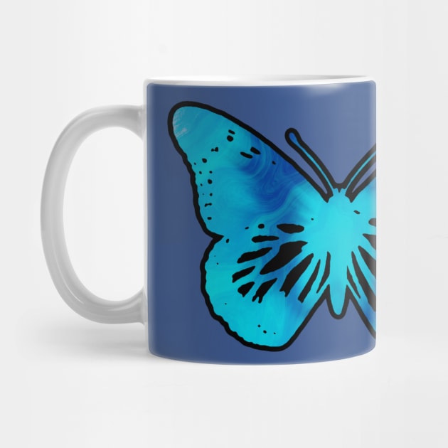 Blue Marble Butterfly by ontheoutside